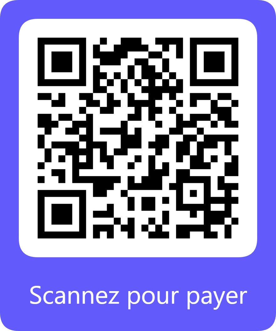 QR Code pour faire un don - Scannez pour payer